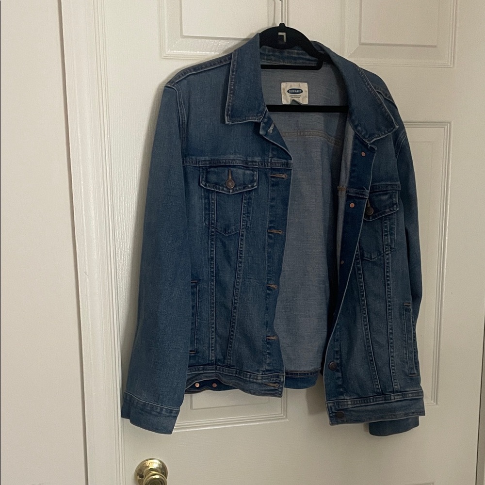 Old Navy Blue Denim Jacket with Contrast Stitching